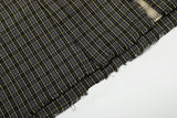 DAXUEN Oversized plaid button-up shirt with embroidery