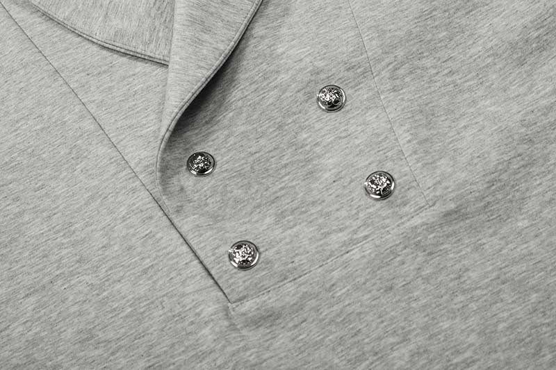 DAXUEN Short sleeve polo shirt with shawl collar