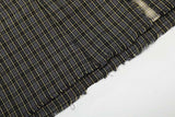 DAXUEN Distressed plaid short sleeve collared shirt