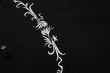 DAXUEN Vintage embroidered Henley collar short-sleeved top