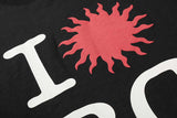 DAXUEN Relaxed fit graphic t-shirt with sunburst and letter print