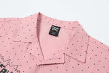DAXUEN Bold Cuban collar button-up shirt with cross graphics