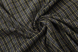 DAXUEN Distressed plaid short sleeve collared shirt