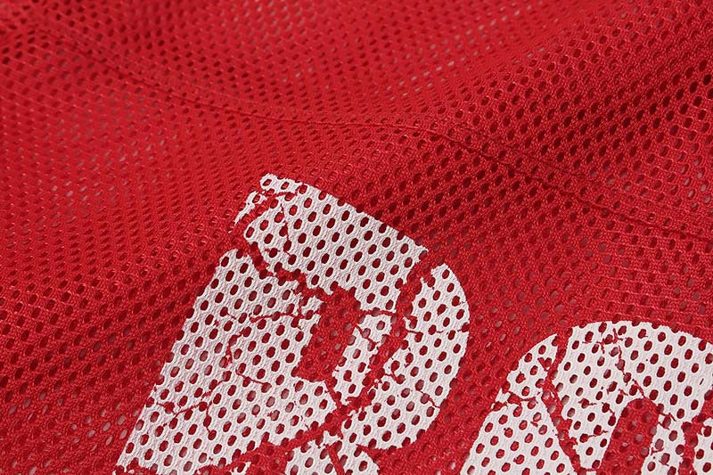 DAXUEN ROCK GLFS mesh short-sleeved V-neck T-shirt