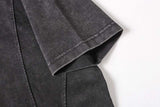 DAXUEN Relaxed-fit mock neck t-shirt with textured panel