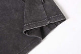 DAXUEN Relaxed-fit mock neck t-shirt with textured panel