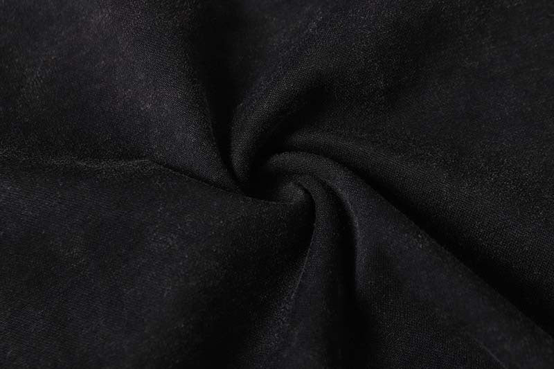 DAXUEN Relaxed-fit mock neck t-shirt with textured panel