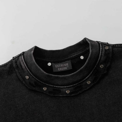 DAXUEN Oversized vintage-inspired short-sleeve T-shirt