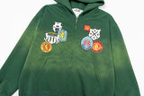 DAXUEN Oversized full-zip hooded sweatshirt with graphics