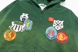 DAXUEN Oversized full-zip hooded sweatshirt with graphics