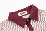 DAXUEN Striped short-sleeved polo shirt with embroidered graphics