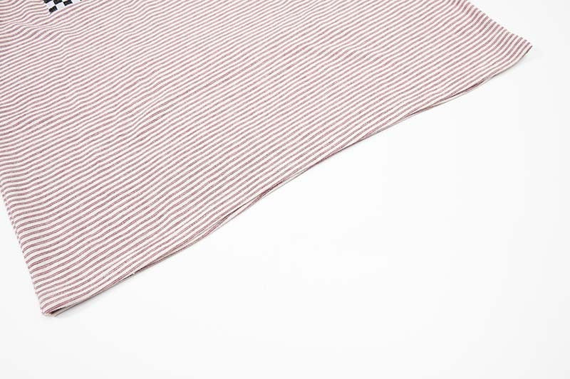 DAXUEN Striped short-sleeved polo shirt with embroidered graphics