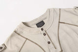 DAXUEN Relaxed-fit short-sleeved Henley T-shirt