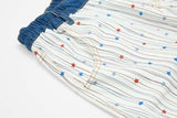 DAXUEN Wide-leg embroidered trousers with patterned fabric