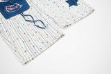 DAXUEN Wide-leg embroidered trousers with patterned fabric