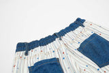 DAXUEN Wide-leg embroidered trousers with patterned fabric