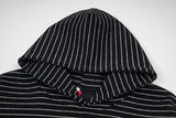DAXUEN Oversized striped hoodie with 'Made' text