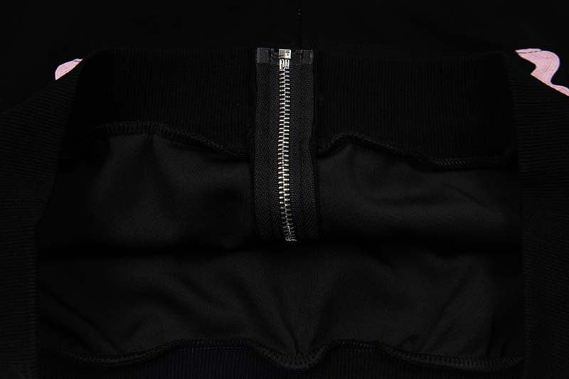 DAXUEN Oversized zip-up hoodie with star appliques