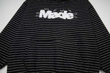 DAXUEN Oversized striped hoodie with 'Made' text