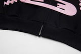 DAXUEN Oversized zip-up hoodie with star appliques