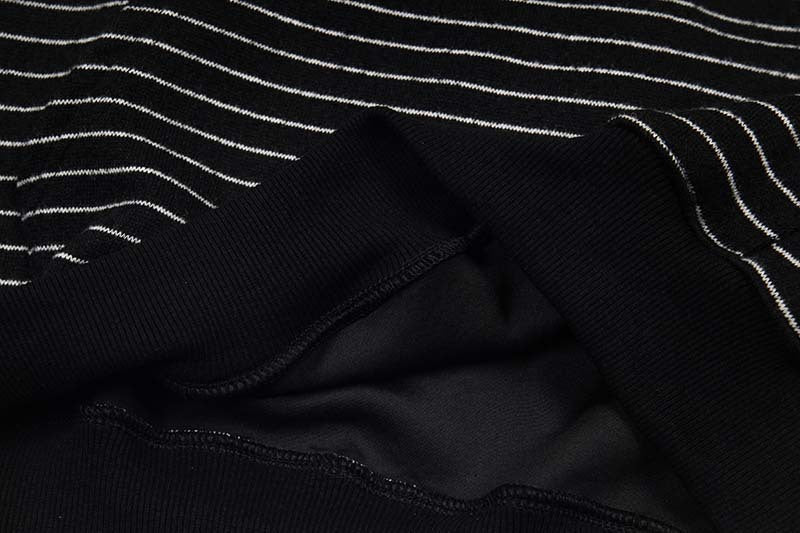 DAXUEN Oversized striped hoodie with 'Made' text