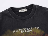 DAXUEN Vintage graphic print short-sleeved T-shirt