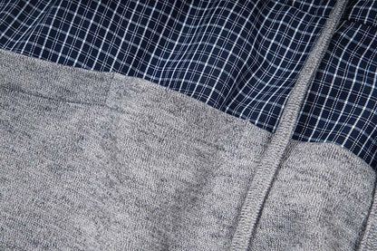 DAXUEN Wide-leg trousers with two-tone design and plaid panel