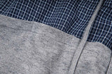 DAXUEN Wide-leg trousers with two-tone design and plaid panel