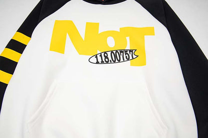 DAXUEN Color-blocked hoodie with graphic prints