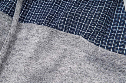 DAXUEN Wide-leg trousers with two-tone design and plaid panel