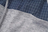 DAXUEN Wide-leg trousers with two-tone design and plaid panel