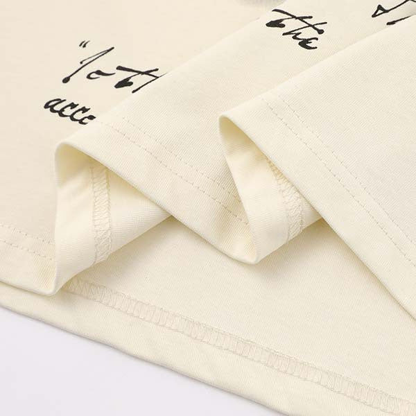 DAXUEN Cream short-sleeved graphic T-shirt with animal silhouettes