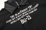DAXUEN Short sleeve polo shirt with bold text and graphic
