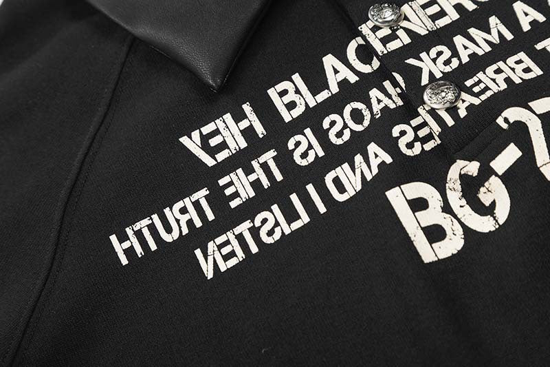 DAXUEN Short sleeve polo shirt with bold text and graphic