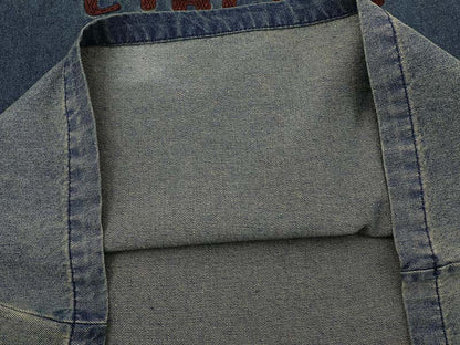 DAXUEN Oversized short-sleeved t-shirt with gradient denim wash
