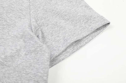 DAXUEN Gothic Print Asymmetrical T-Shirt