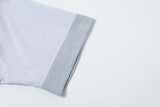 DAXUEN Hybrid stripe button-up shirt with embroidered monogram