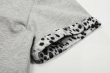 DAXUEN Short-sleeved quarter-zip polo shirt with animal print