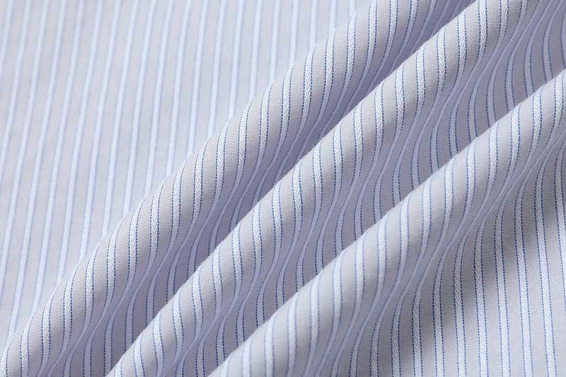 DAXUEN Hybrid stripe button-up shirt with embroidered monogram