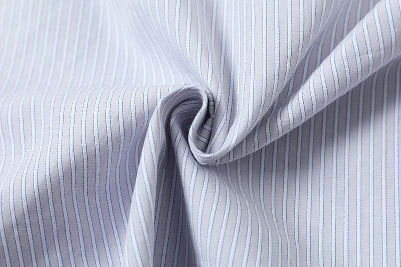 DAXUEN Hybrid stripe button-up shirt with embroidered monogram