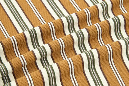 DAXUEN Mafa Vintage Striped Polo Shirt