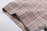 DAXUEN Plaid button-up short sleeve shirt