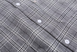 DAXUEN Retro plaid short-sleeved shirt