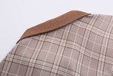 DAXUEN Plaid button-up short sleeve shirt