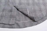 DAXUEN Retro plaid short-sleeved shirt