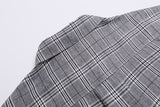 DAXUEN Retro plaid short-sleeved shirt