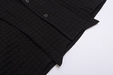 DAXUEN Houndstooth short sleeve collared shirt