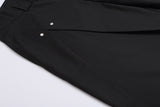 DAXUEN High-waisted wide-leg shorts with pleats and charm