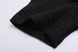 DAXUEN Houndstooth short sleeve collared shirt