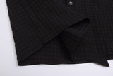 DAXUEN Houndstooth short sleeve collared shirt